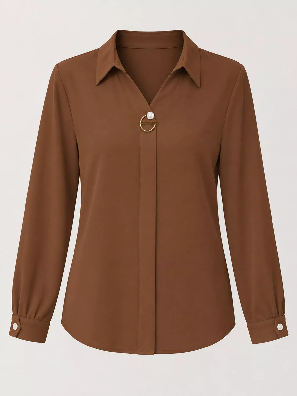 Long Sleeve Satin Blouse