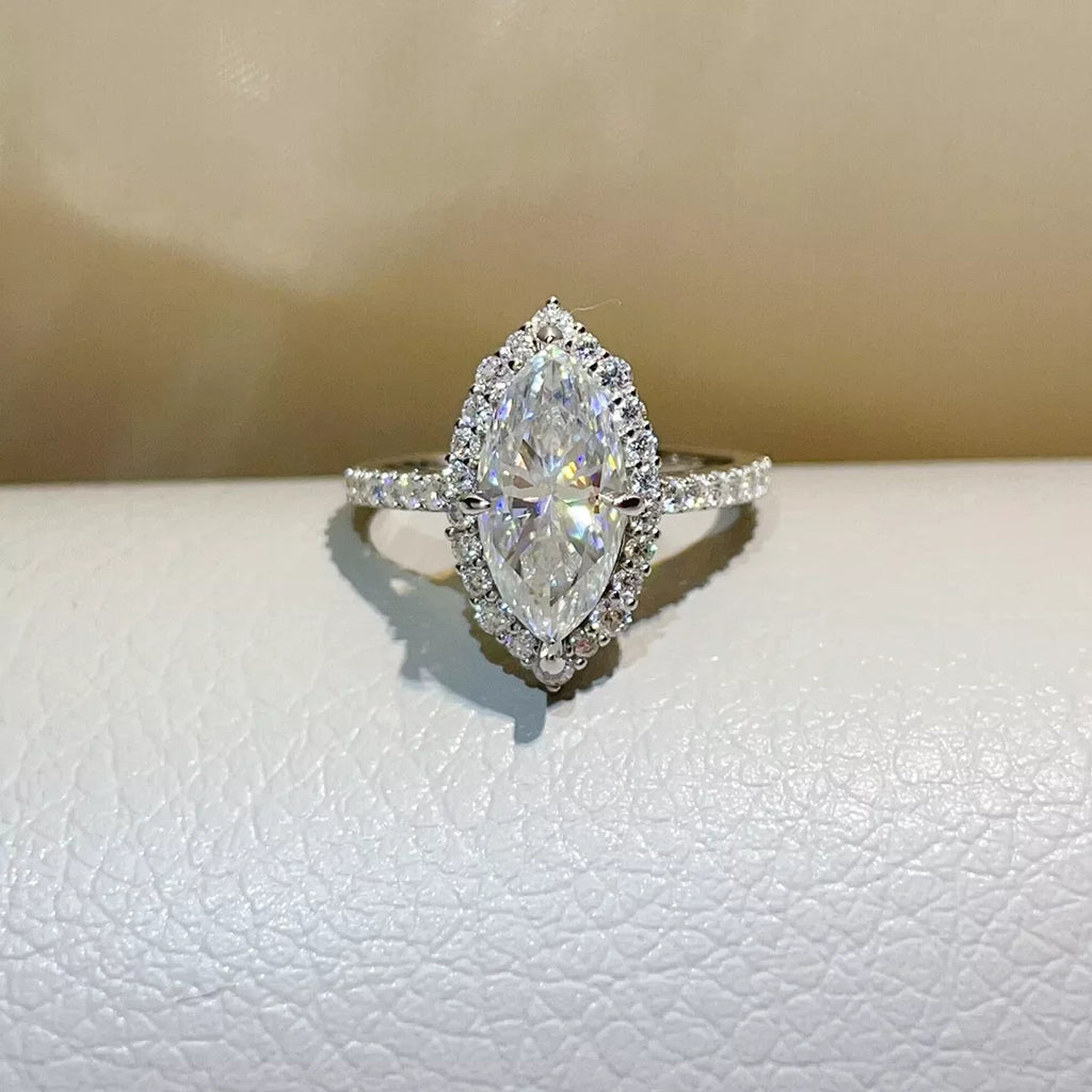3 Carat 925 Sterling Silver Moissanite Ring