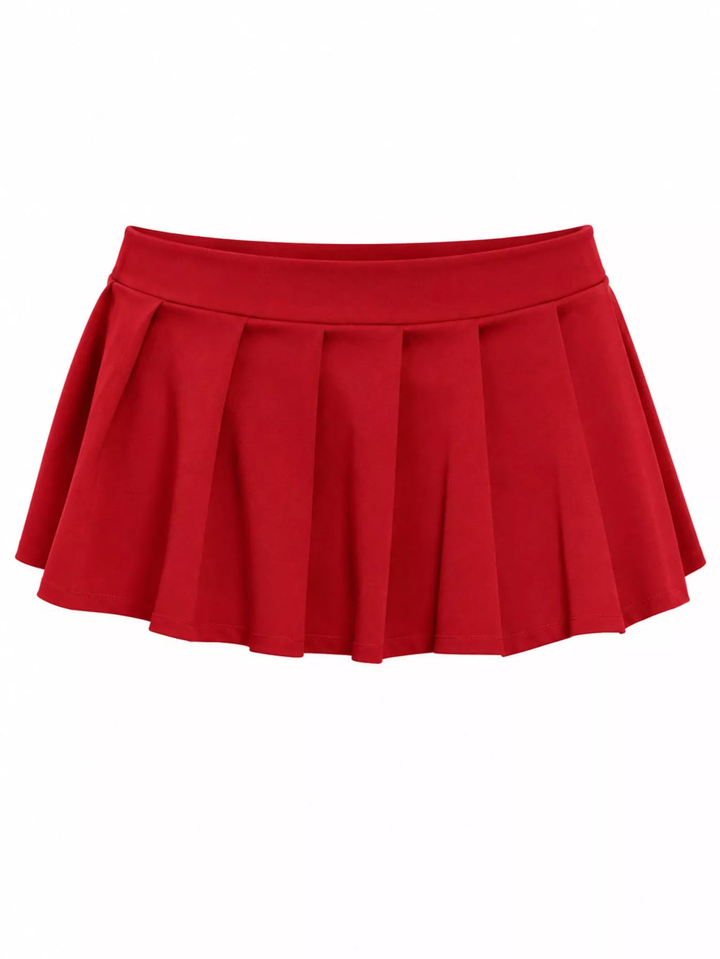 Low Waist Pleated Micro Mini Skirt