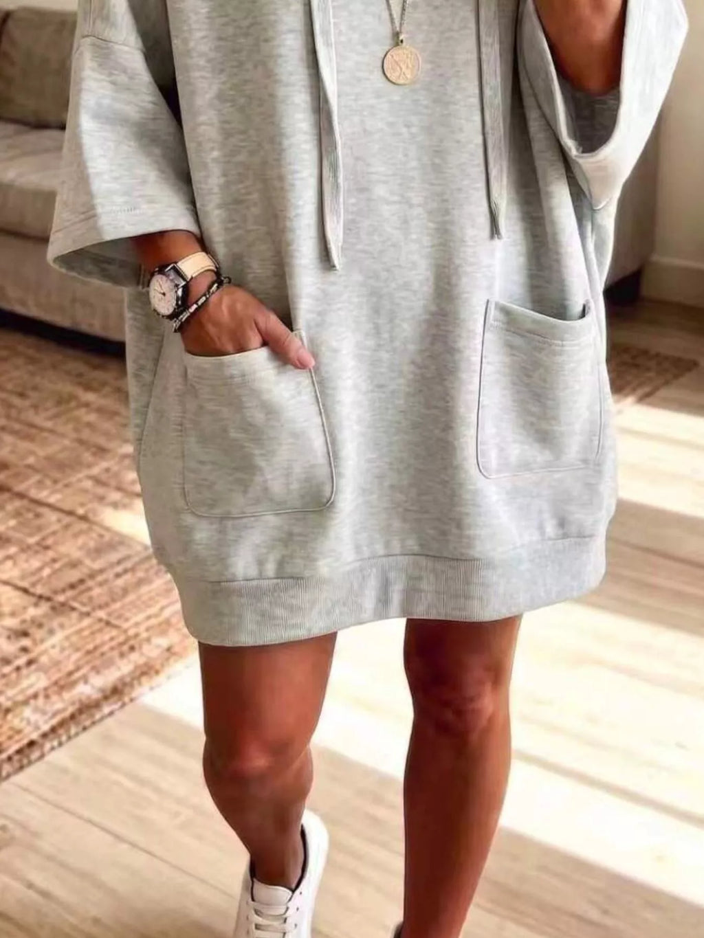 Full Size Drawstring Oversized Front Pockets Oversized Hoodie Plus Size