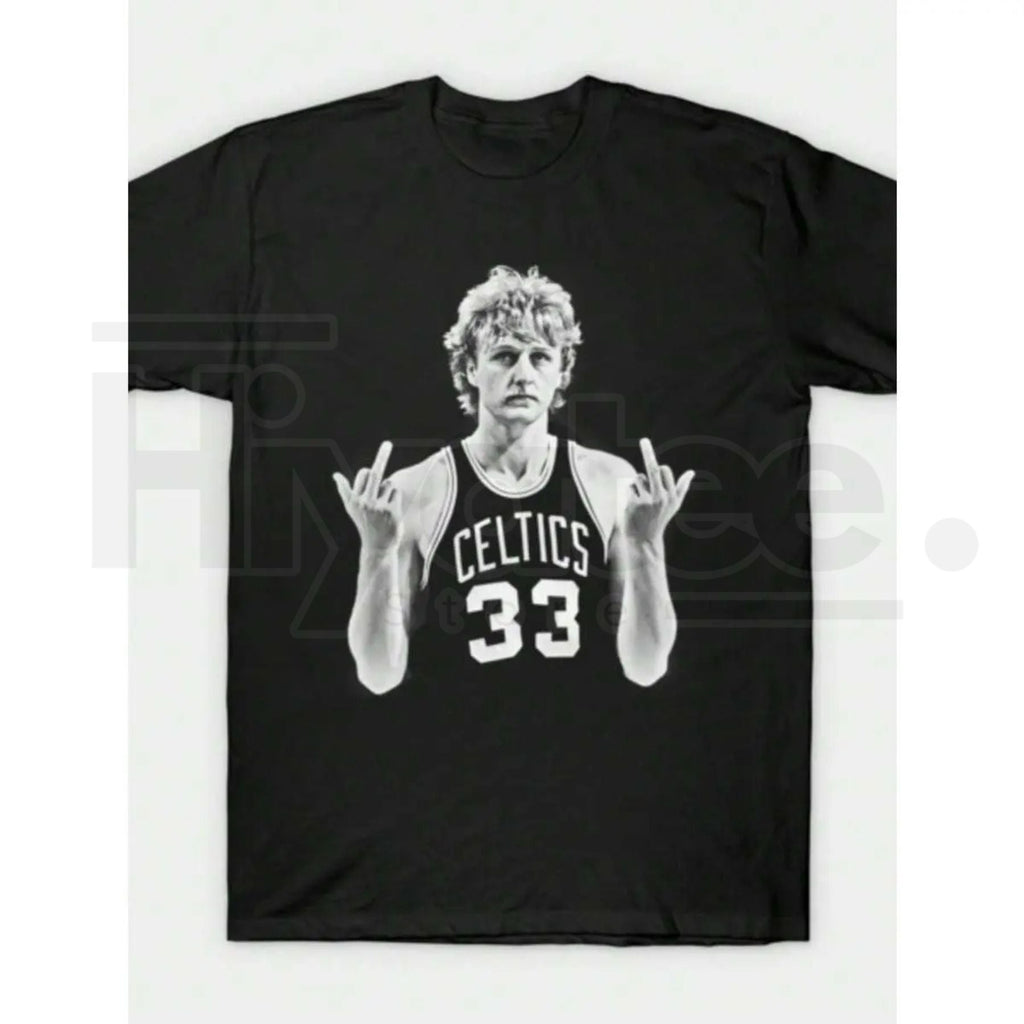 "Larry Legend" Retro 90s – Larry Bird Black Vintage Graphic Top