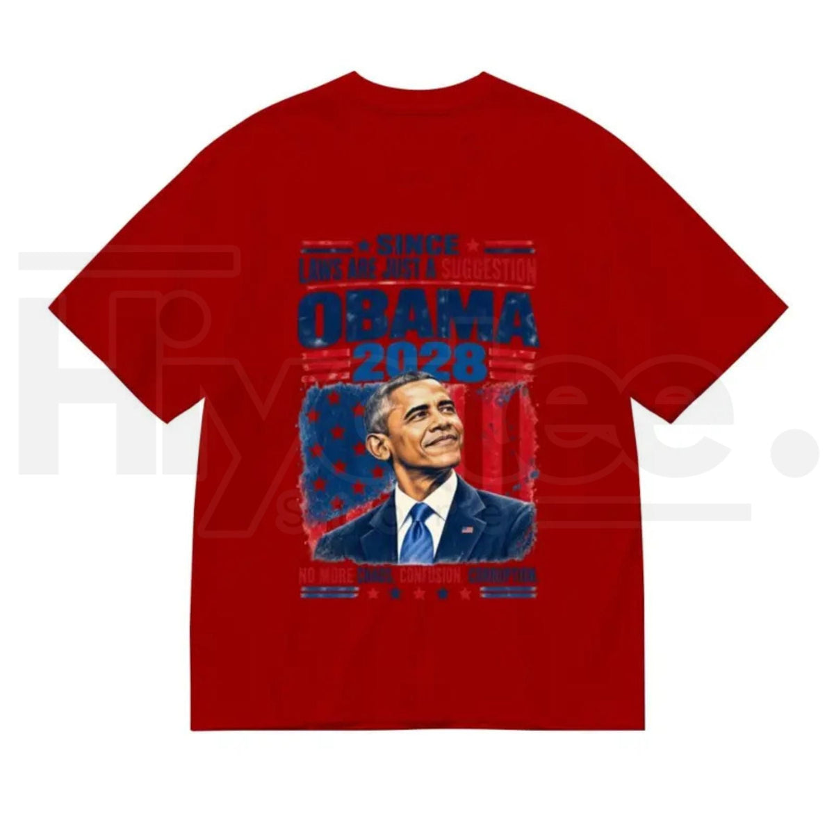 Obama 2028 Typography T-Shirt
