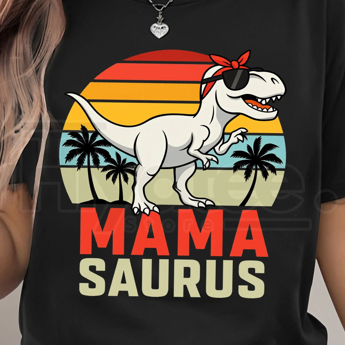 "MAMA Print" – Fashion Round Neck Spring Holiday Graphic Top