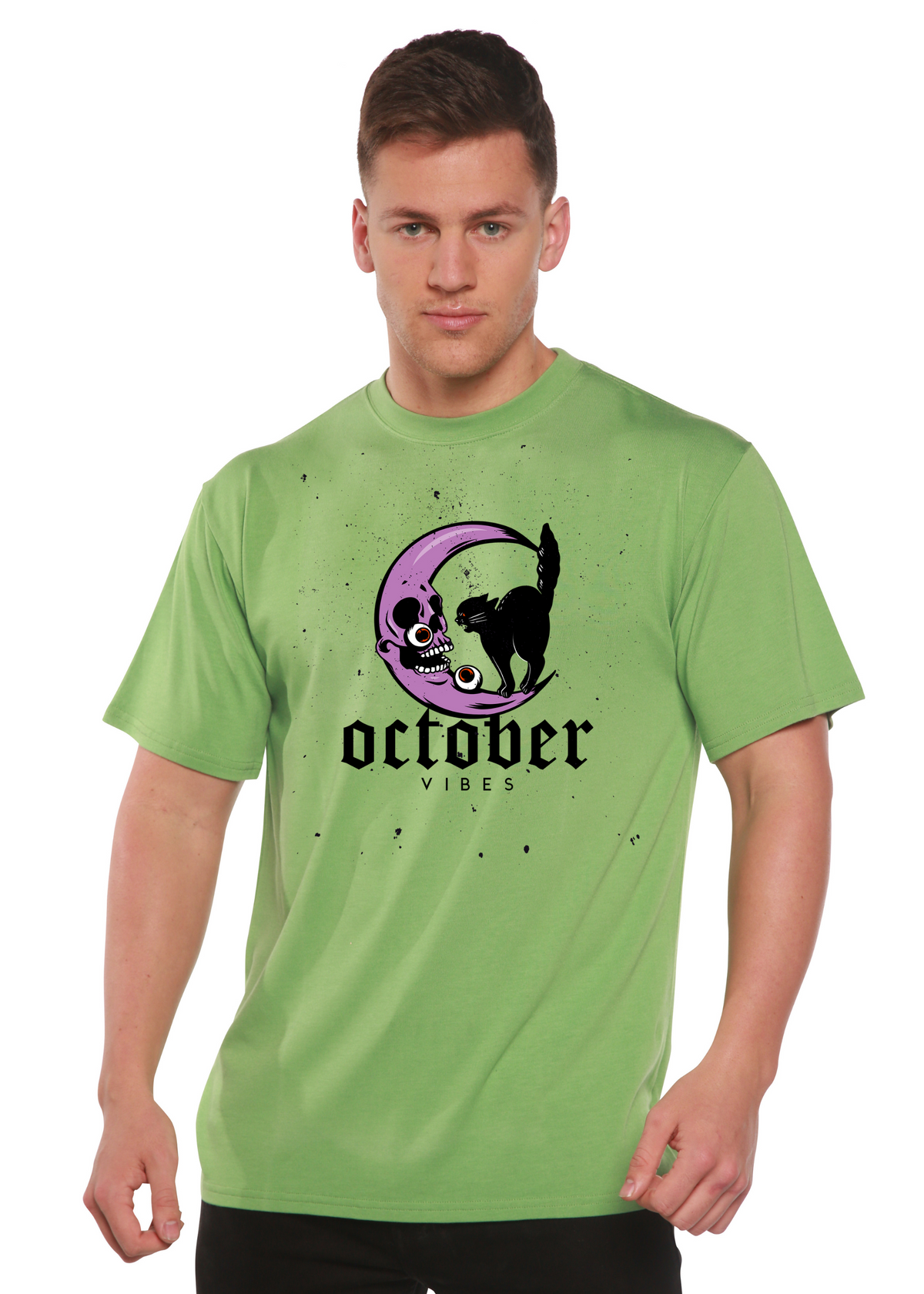 October Vibes Men's Bamboo Viscose/Organic Cotton Short Sleeve Graphic T-Shirt