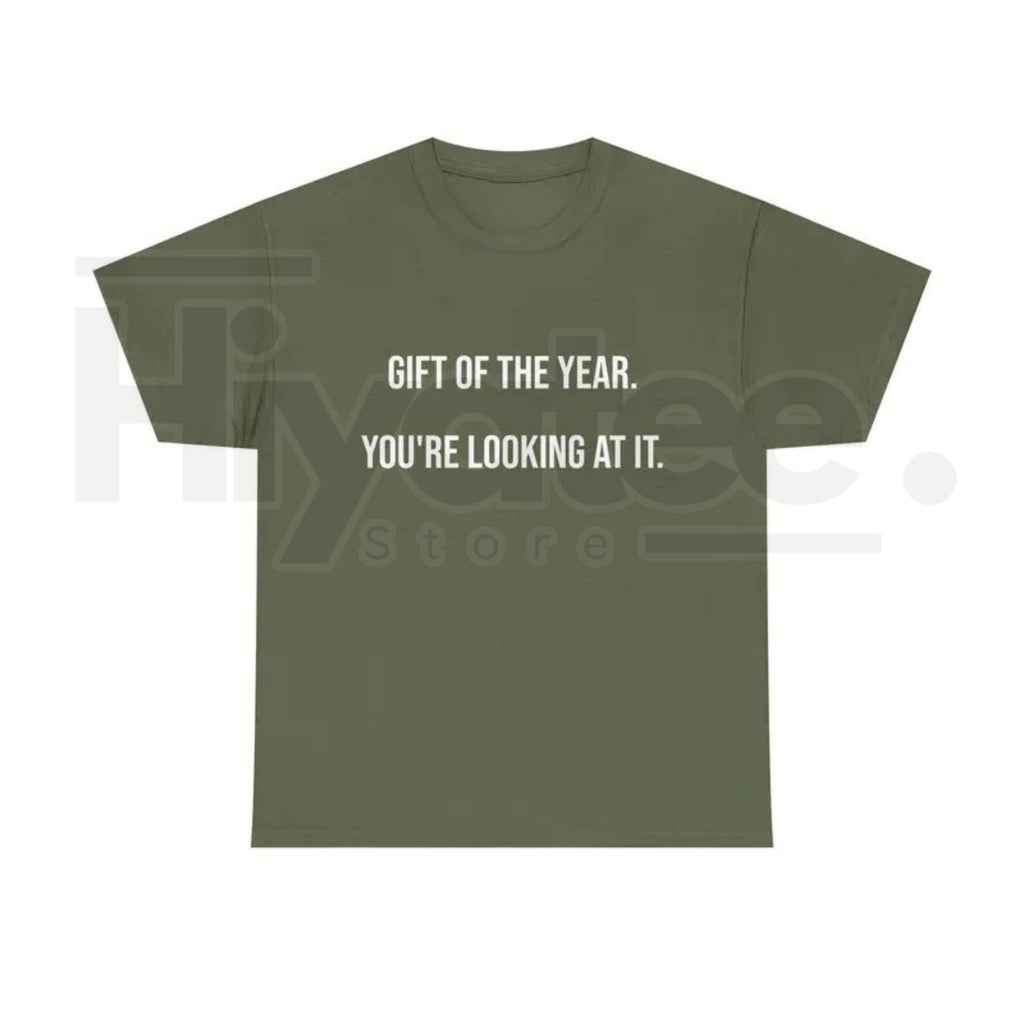 Gift Of The Year T-Shirt – Funny Father's Day Graphic Tee for Men