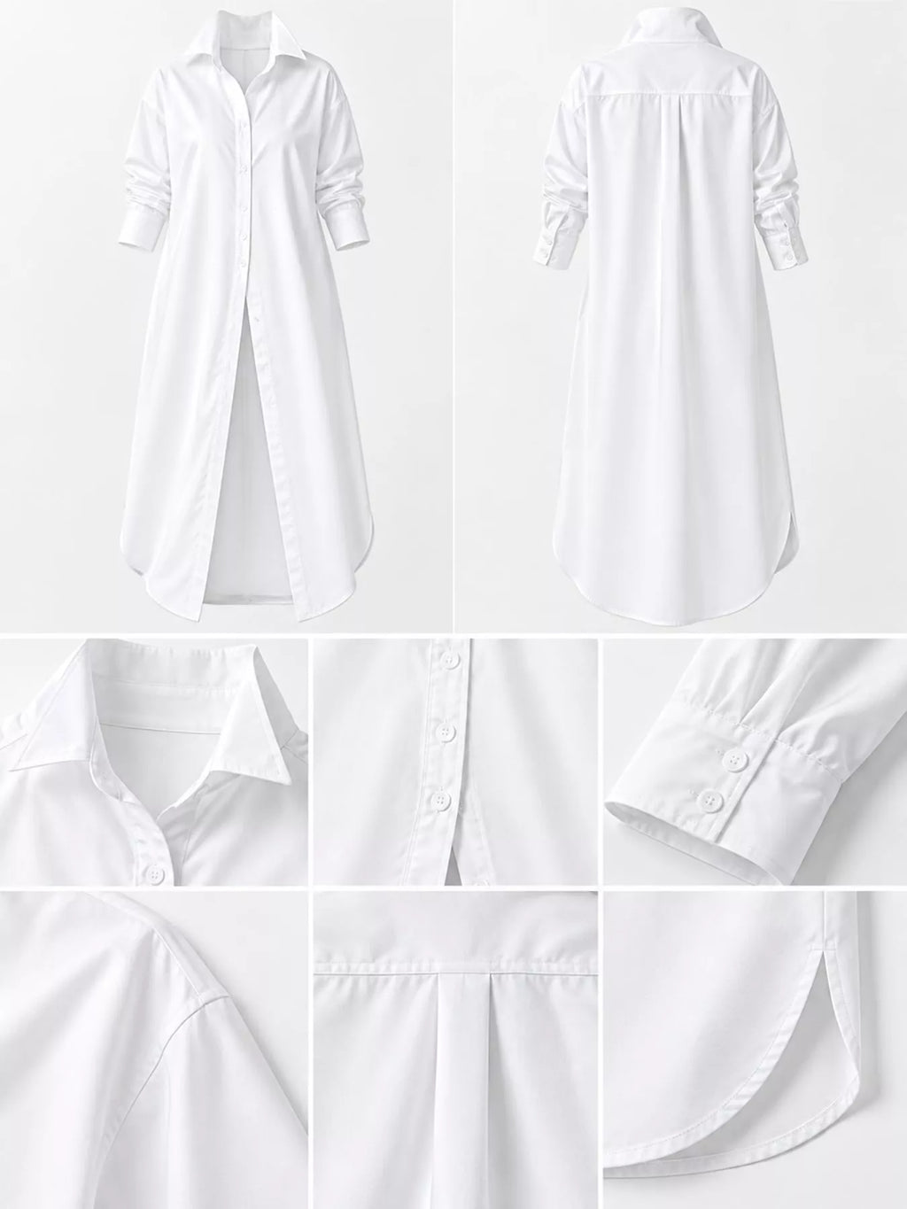 Plus Size Longline Button-Down Shirt
