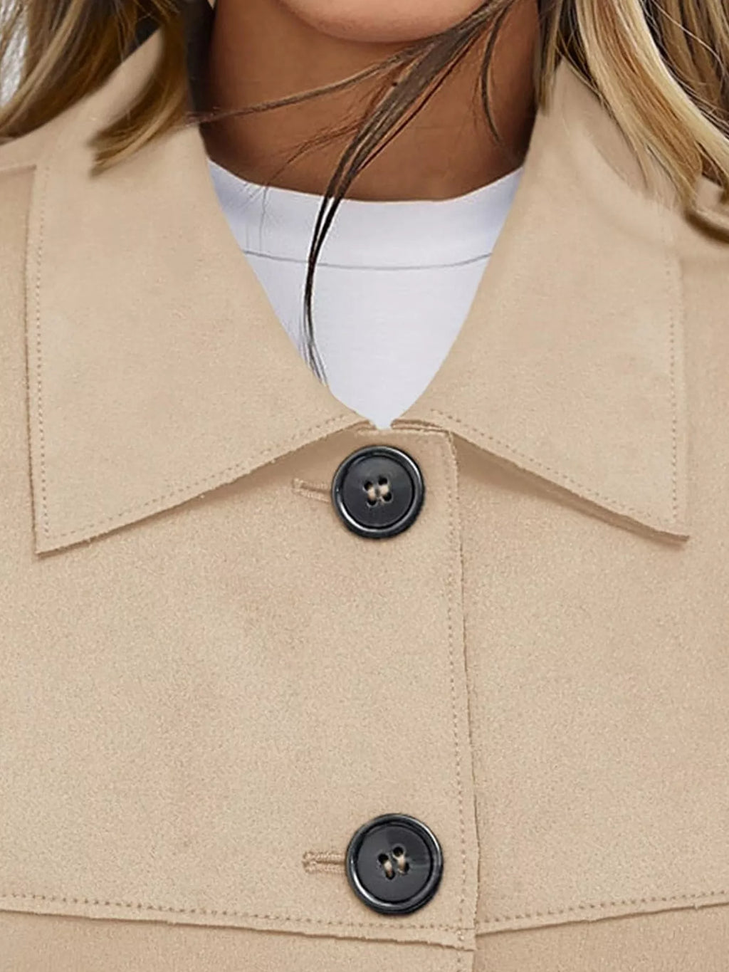 Button-Down Cropped Jacket