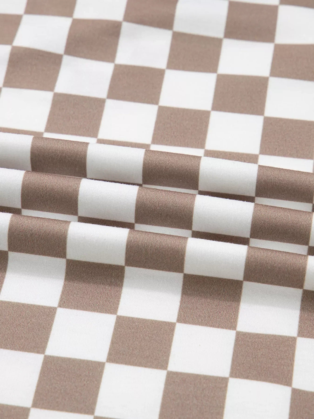 Checkered Oversized Drawstring Hoodie