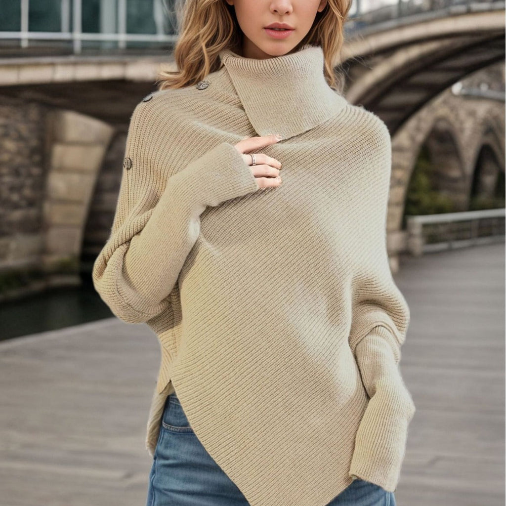 Irregular Outerwear Turtleneck Sweater Women's