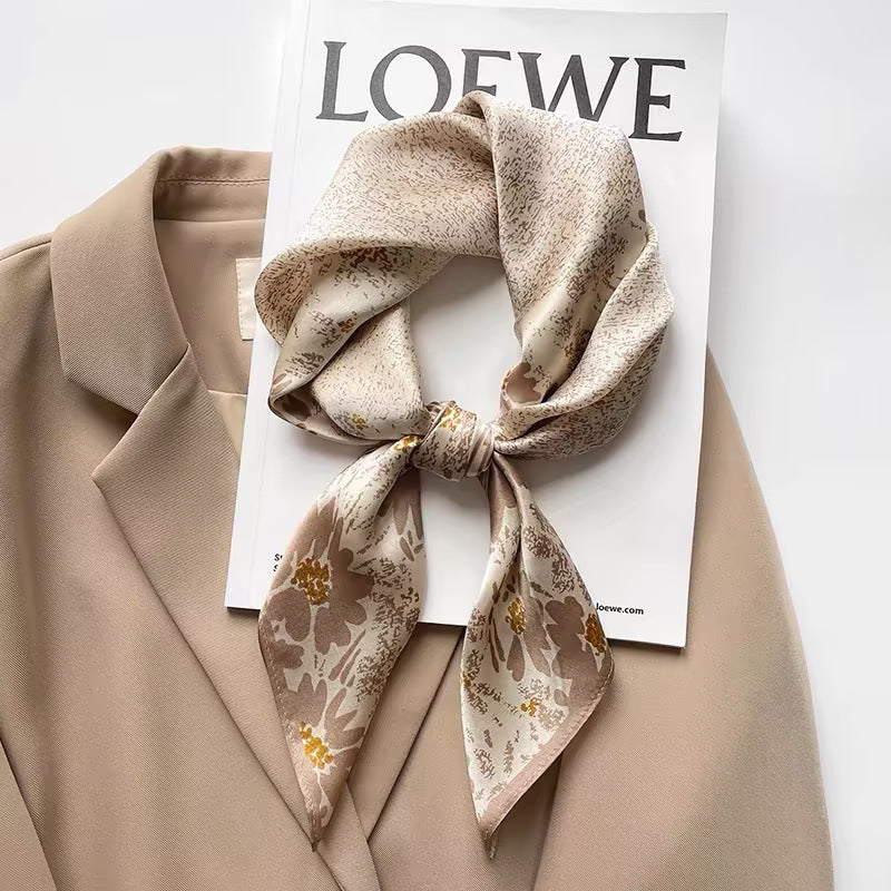 Square Scarf Womens Fashionable Small Neckerchief 70cm