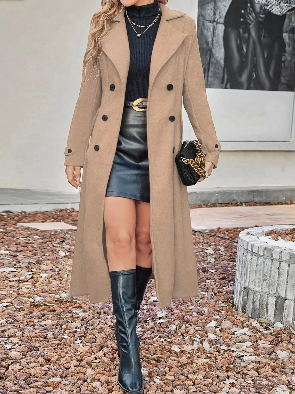 Double-Breasted Longline Coat