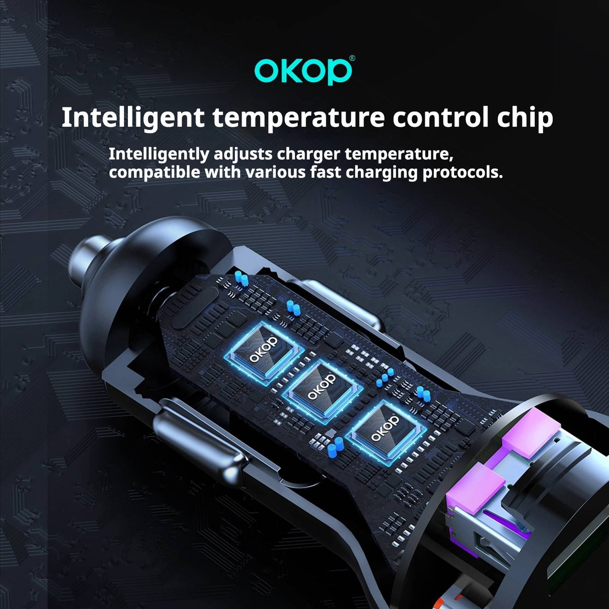 KP-C100 Wholesale Super-Fast Car Chargers MP3 Players Multi-Port USB Type-C In Stock