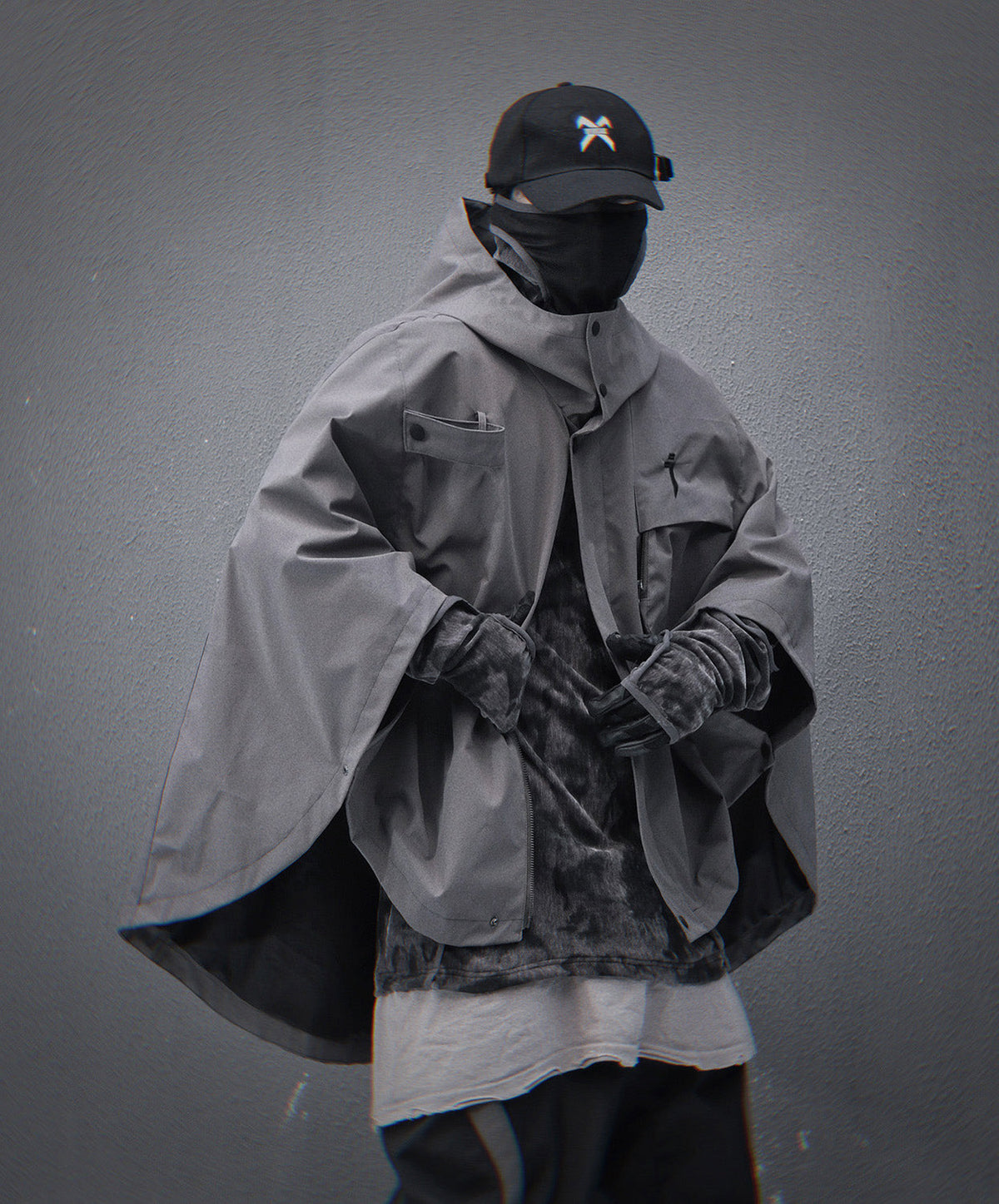 HiJ40 Grey I-Tech Poncho