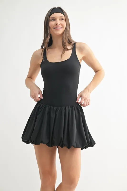 Bubble Hem Active Mini Dress