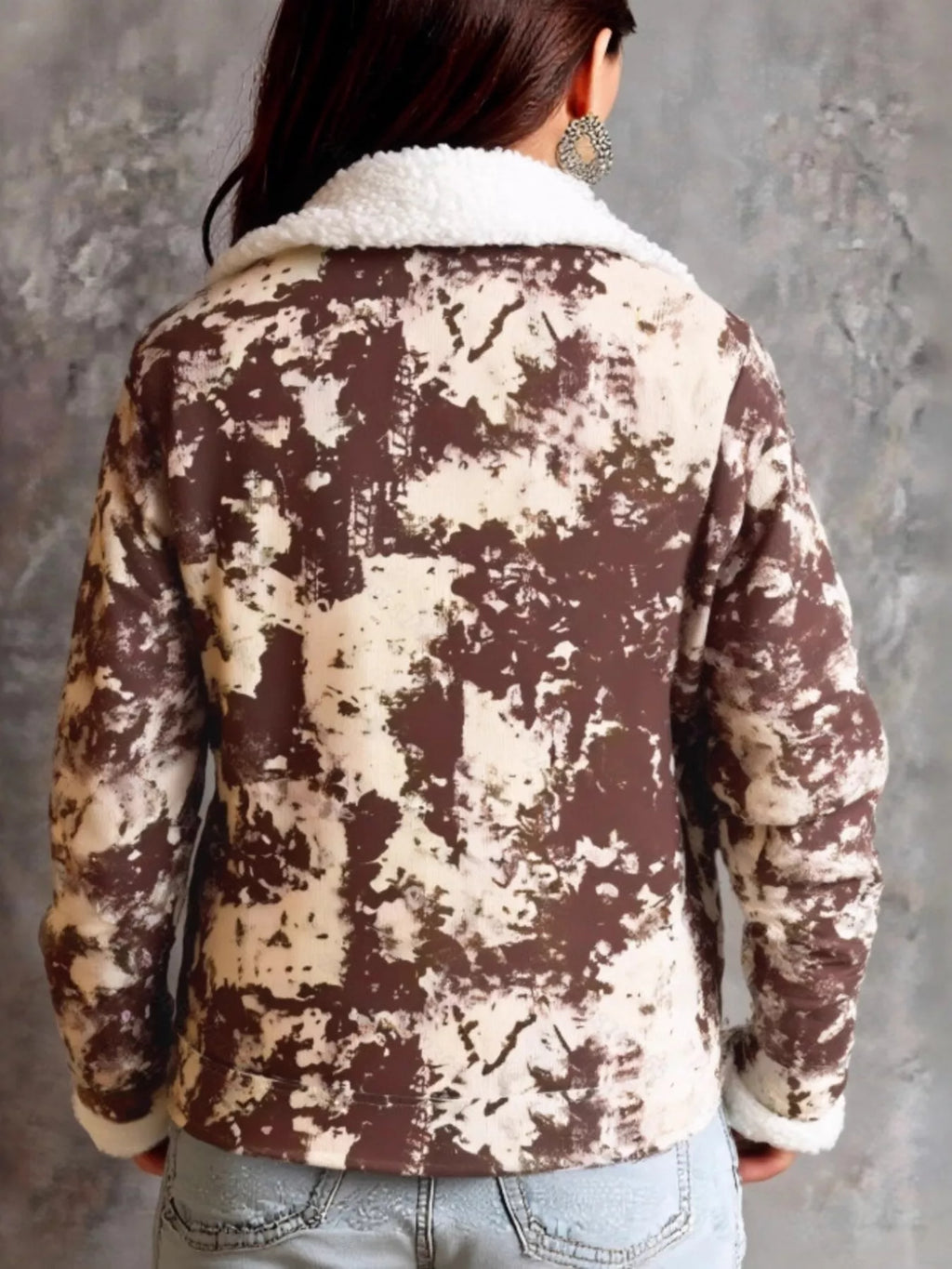 Sherpa-Lined Zip Up Jacket