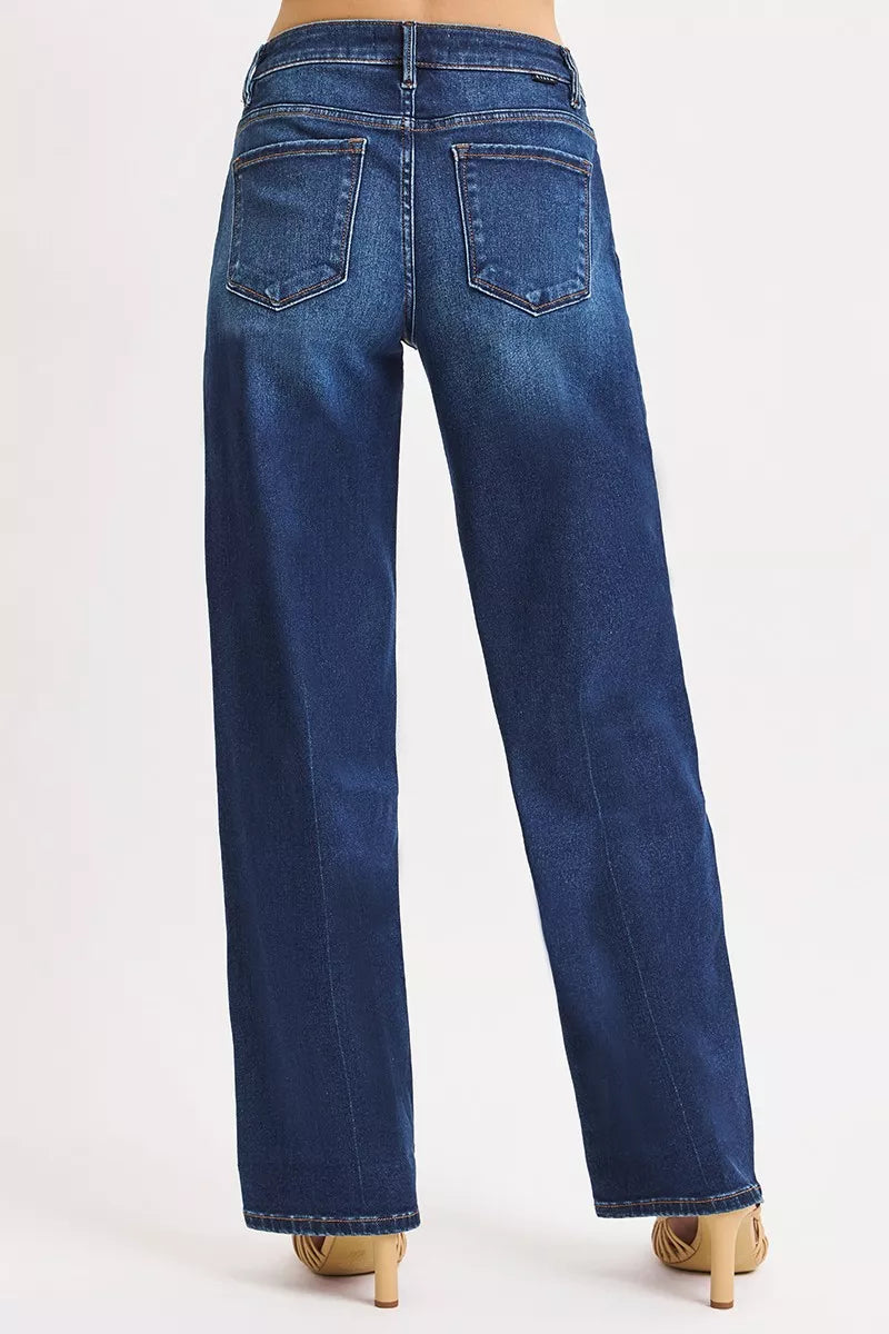 RISEN Mid Rise Wide Baggy Jeans