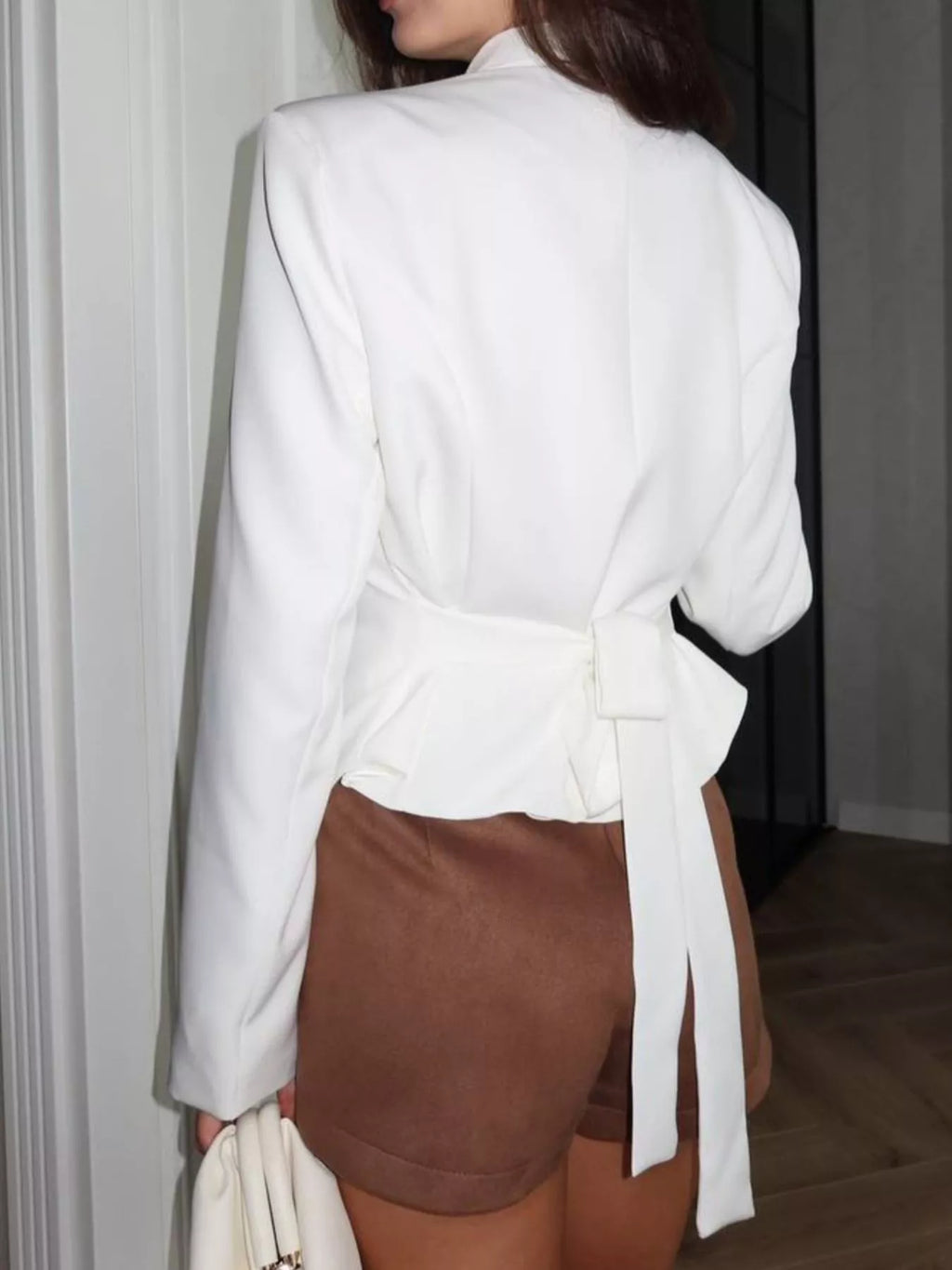 Slim-Fit Asymmetric Hem Blazer