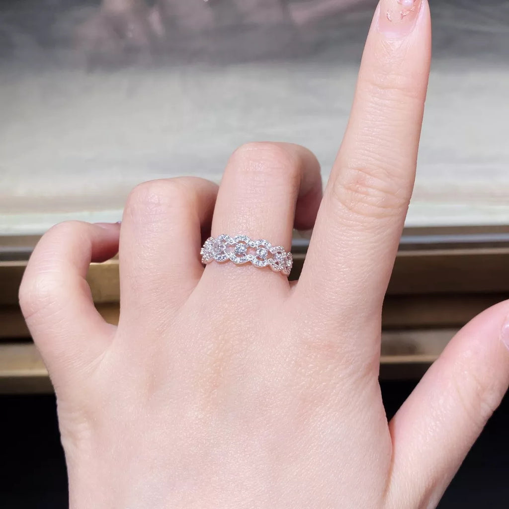925 Sterling Silver Zircon Band Ring