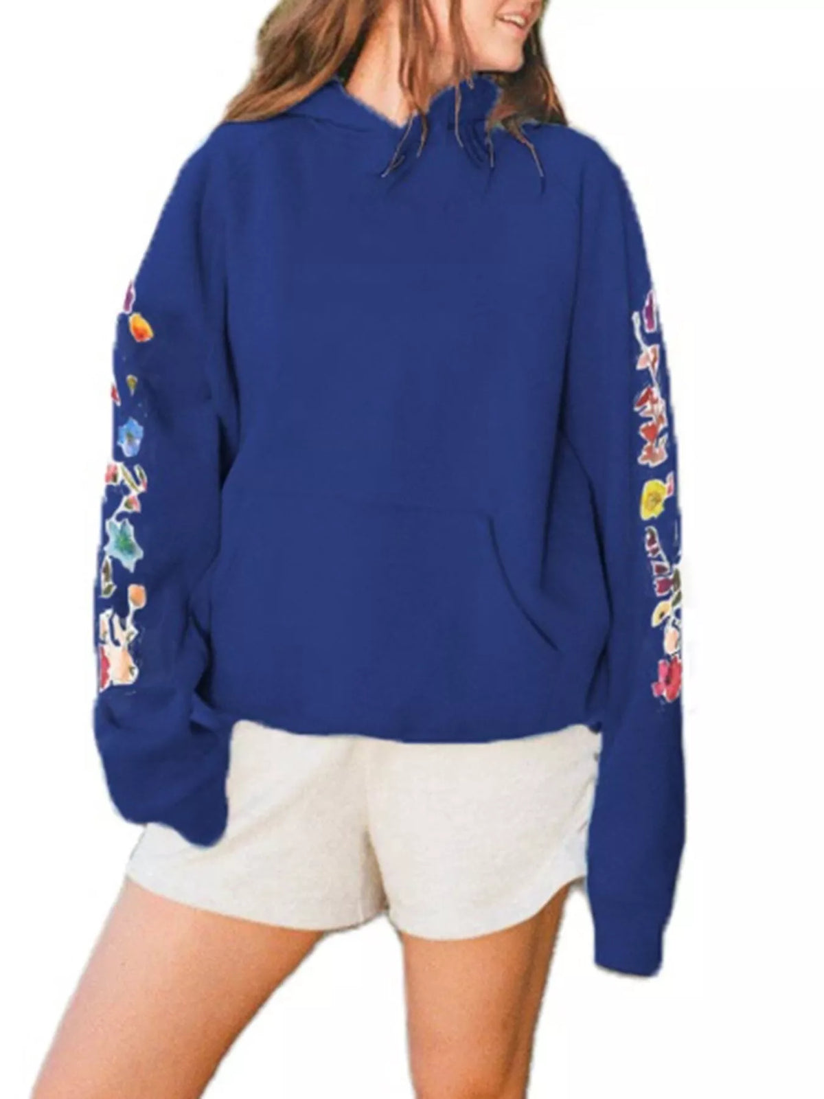 'Welcome Home' Graphic Raglan Sleeve Hoodie