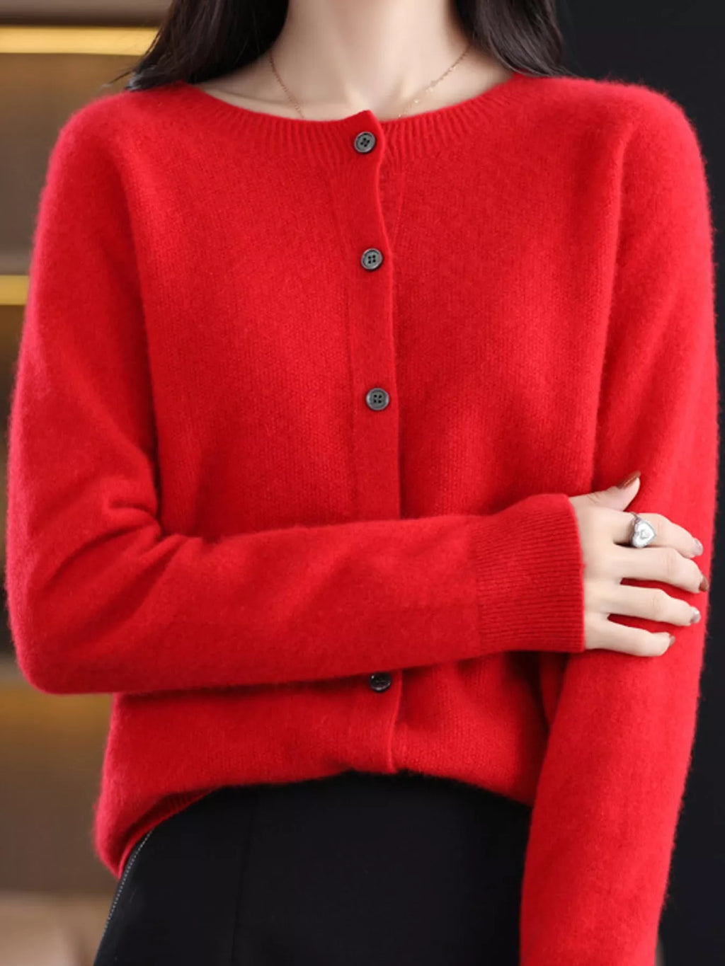 Button-Down Long Sleeve Cardigan