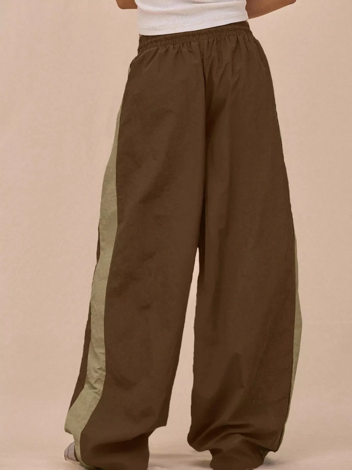 Color-Block Tracksuit and Wide-Leg Pants Set