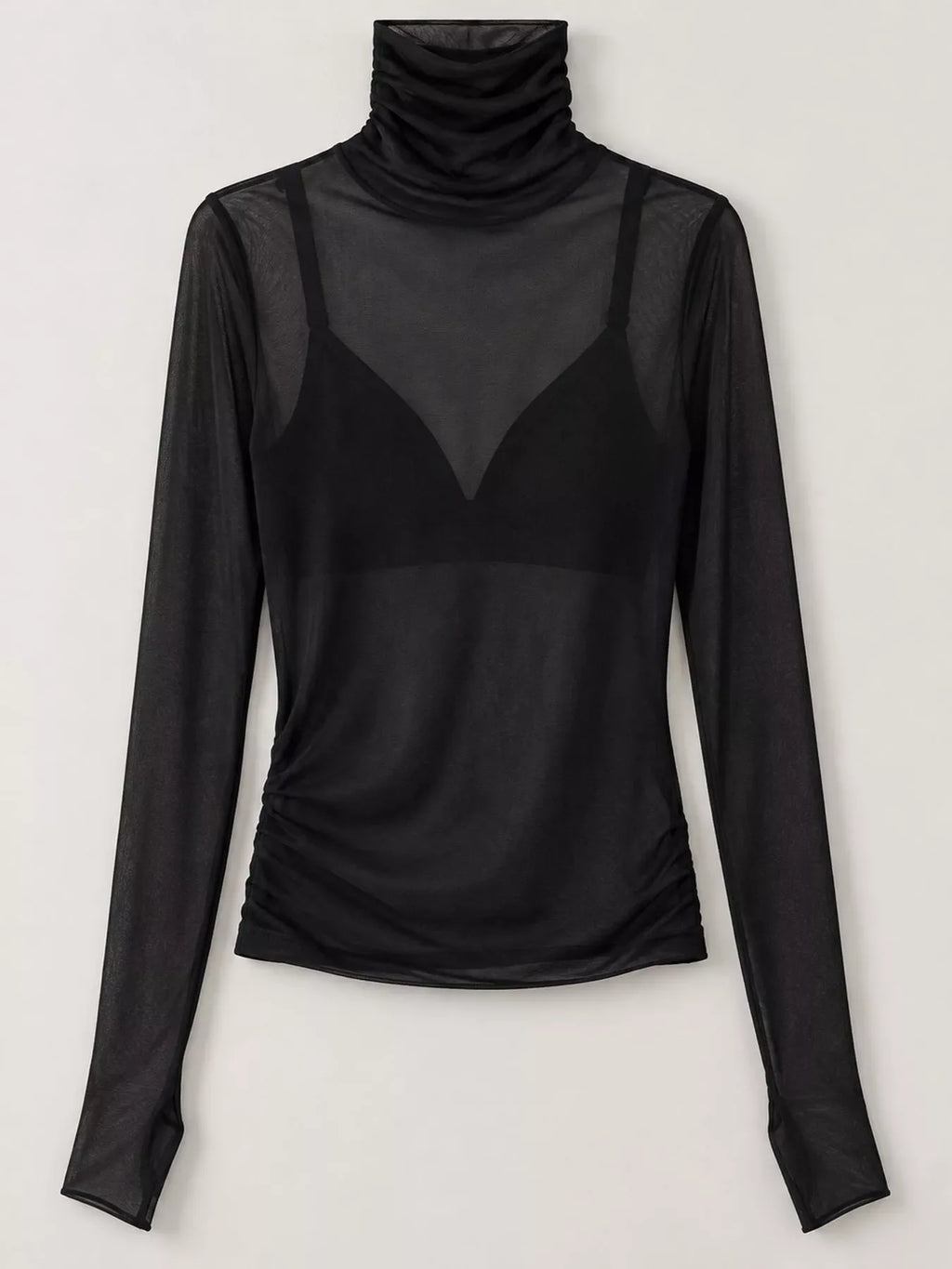 Turtleneck Long Sleeve Slim Fit T-Shirt
