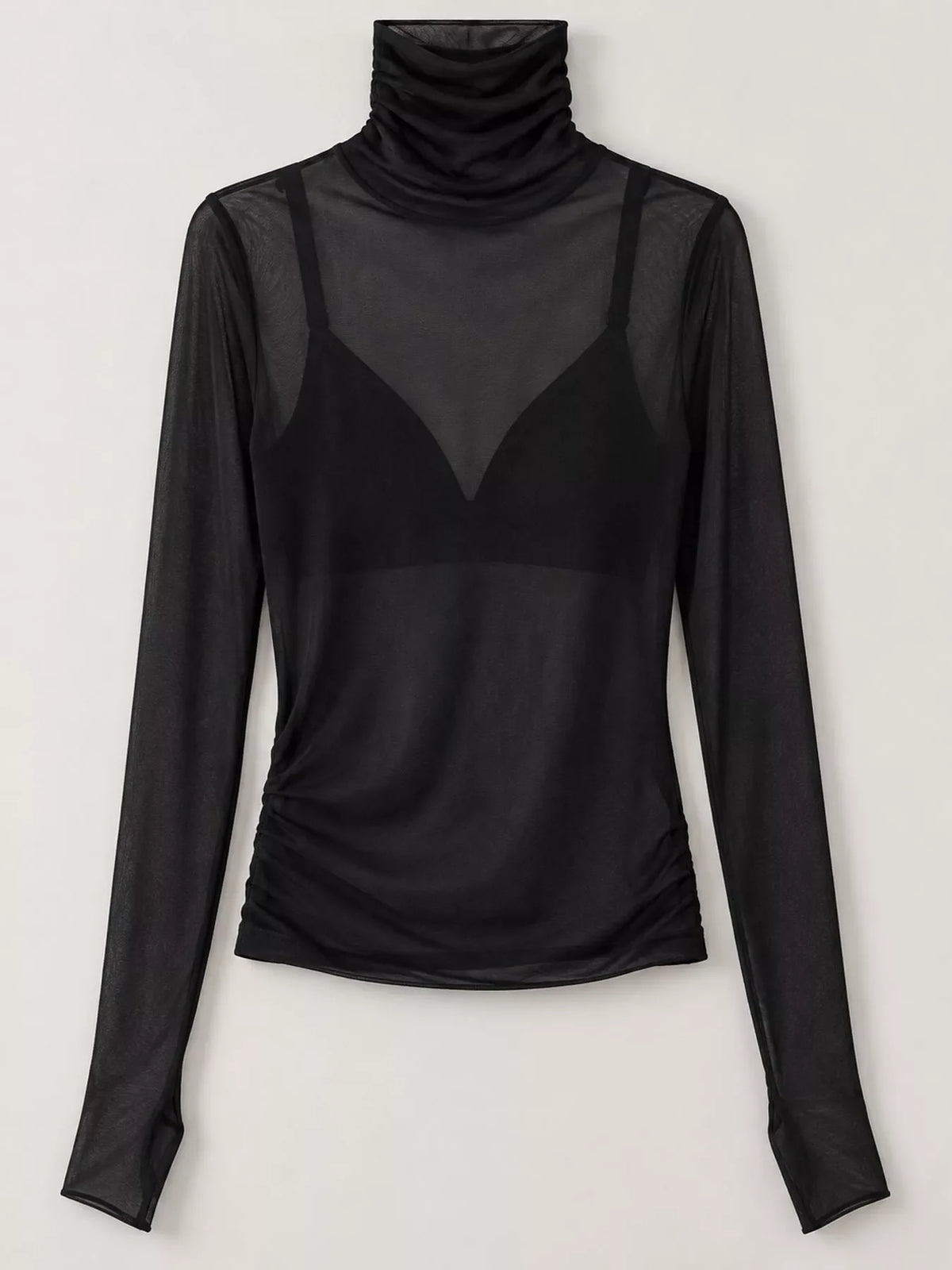 Turtleneck Long Sleeve Slim Fit T-Shirt