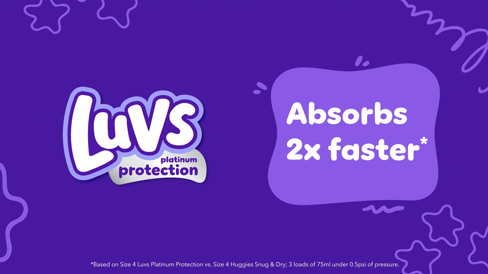 Luvs Platinum Protection Baby Diapers Size 3, 32 Count