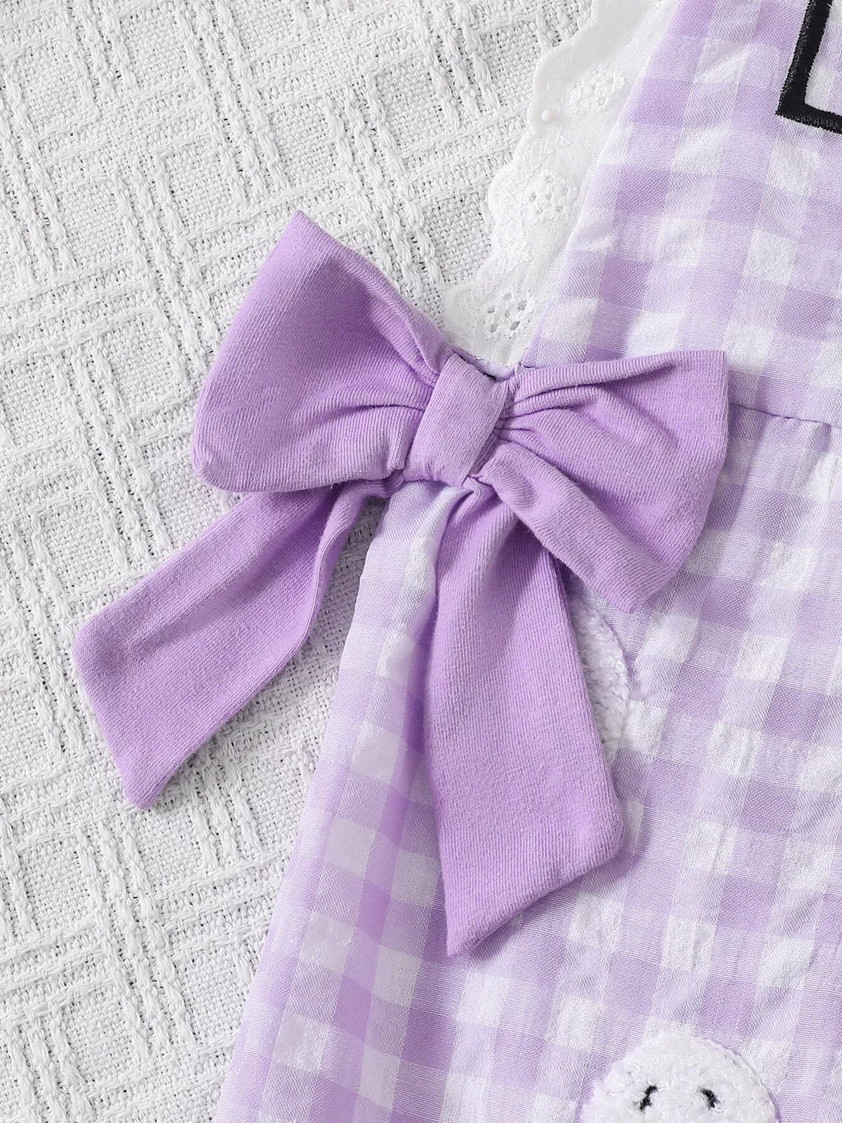 Children's Little Pumpkin Gingham Ruffle Hem Jumpsuit