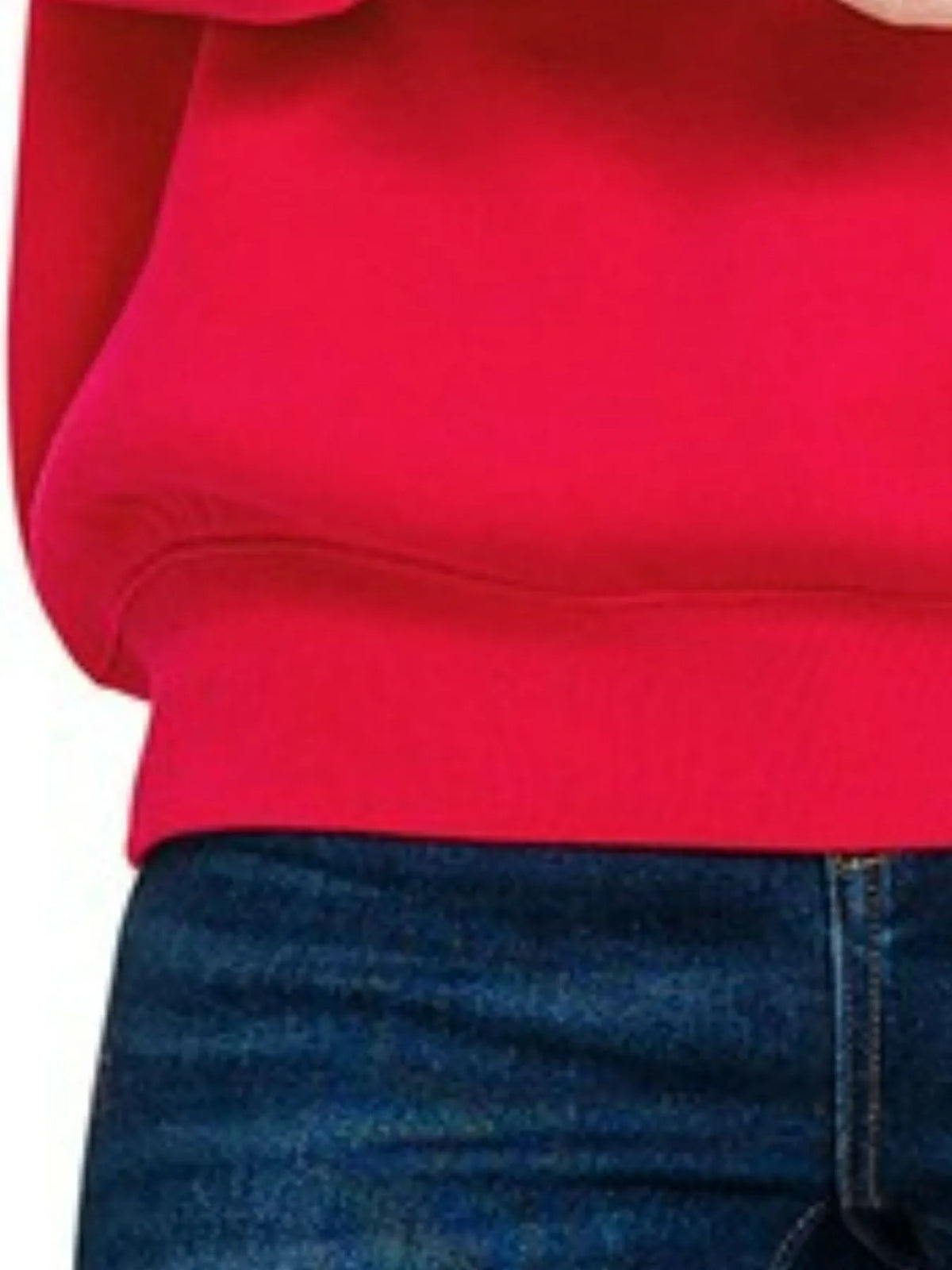 Zenana Fleece Crewneck Long Sleeve Sweatshirt