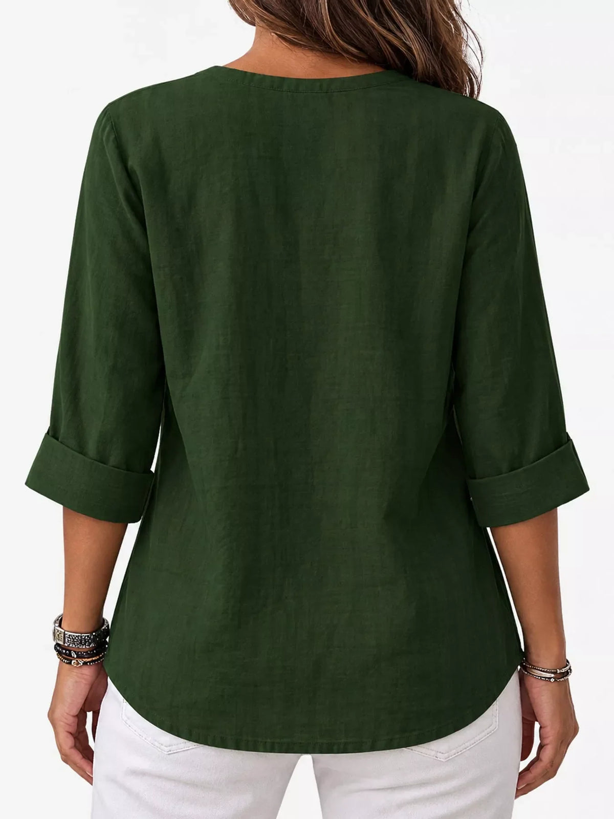 Notched Button Down Shirt