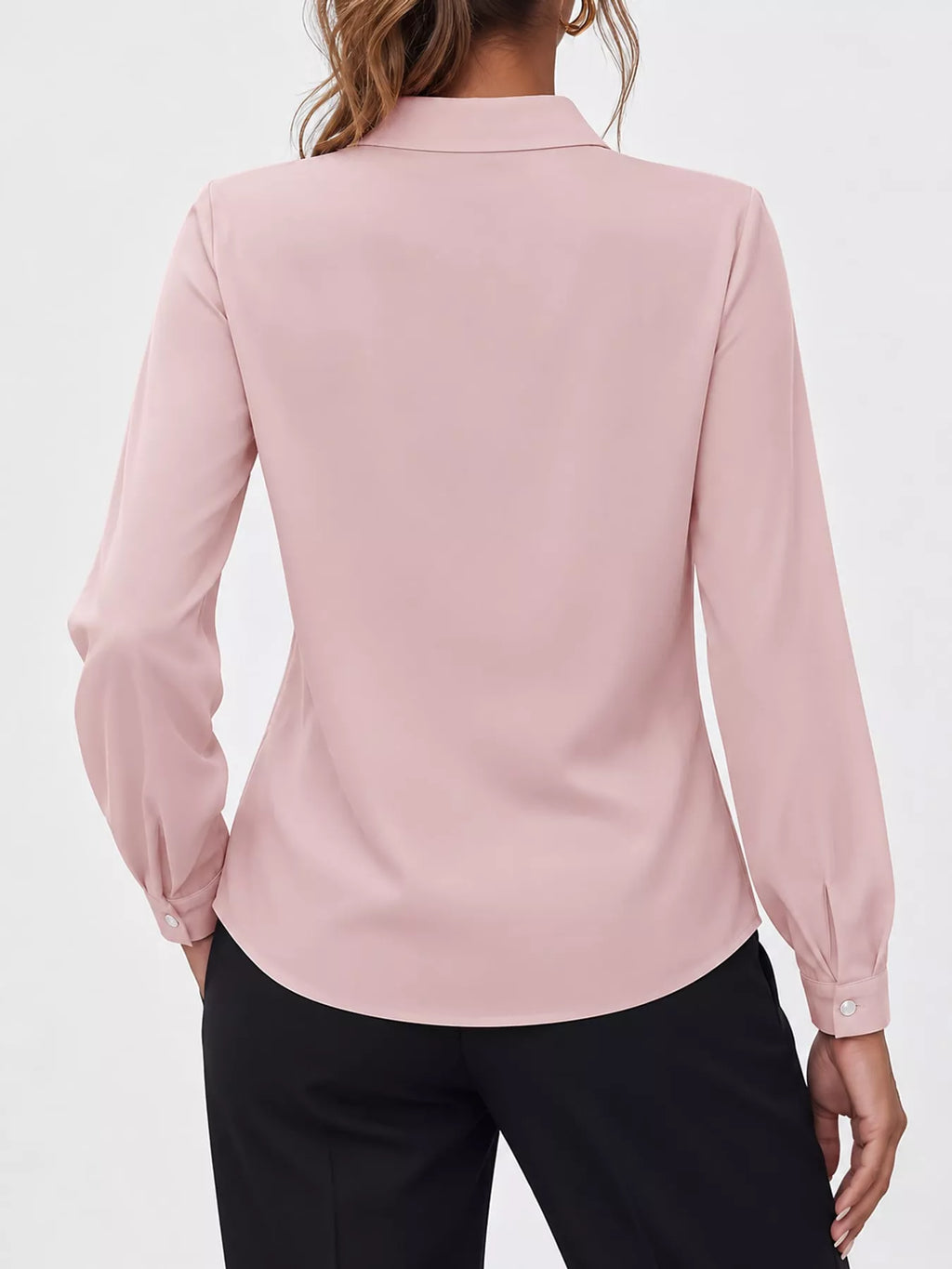Long Sleeve Satin Blouse