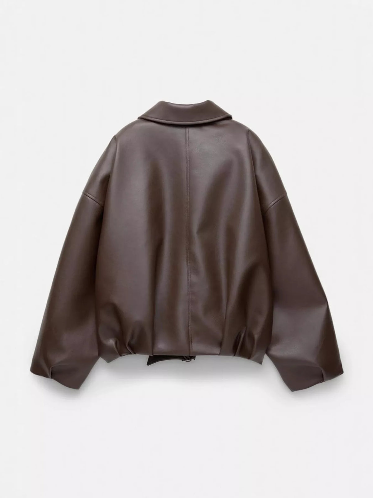 Faux Leather Zip Up Jacket