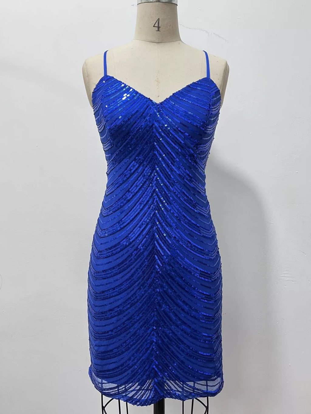 Sleeveless Sequin Embellished Bodycon Mini Cami Dress