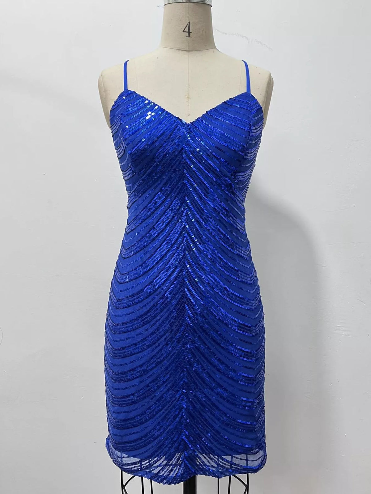 Sleeveless Sequin Embellished Bodycon Mini Cami Dress
