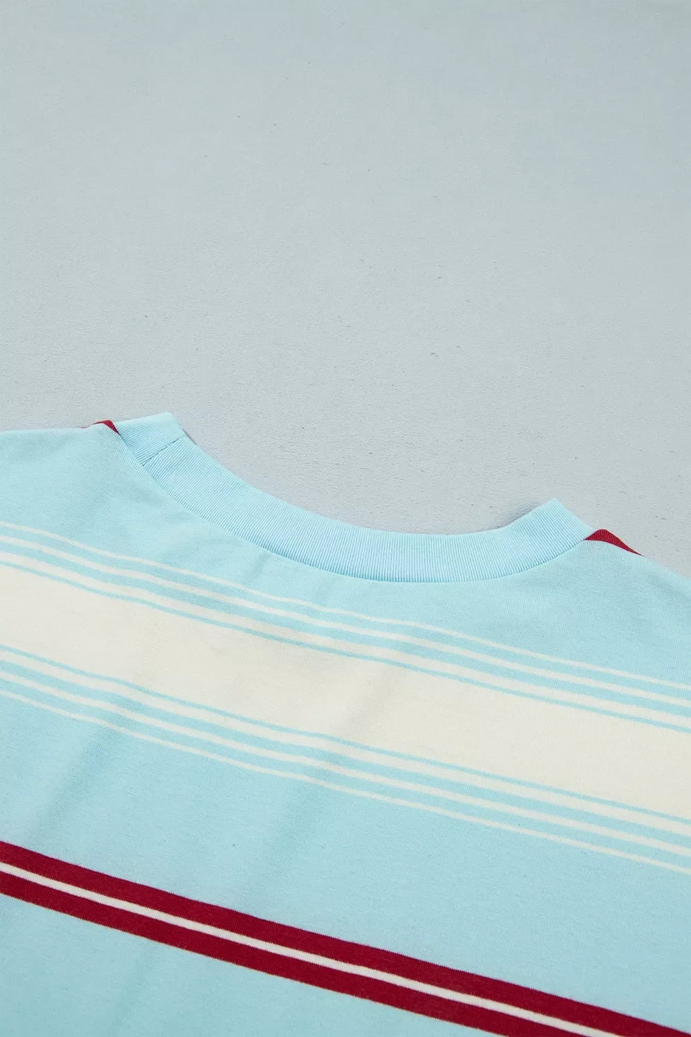 Stripe Casual Striped Patchwork Long Sleeve Loose Pullover Top