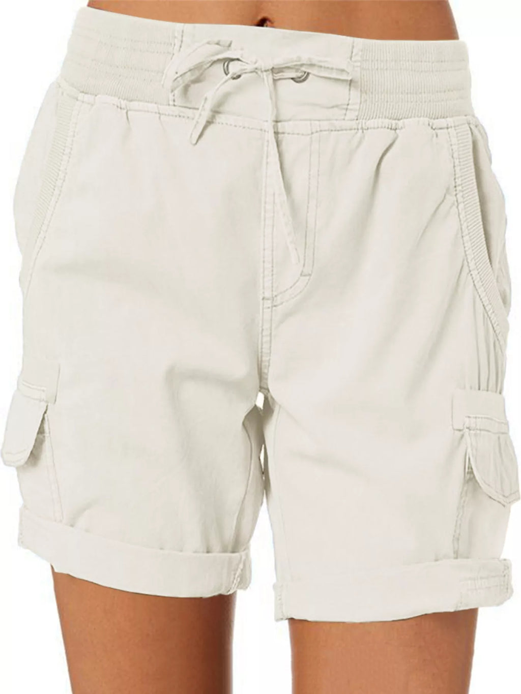 Full Size Drawstring Cargo Shorts Plus Size