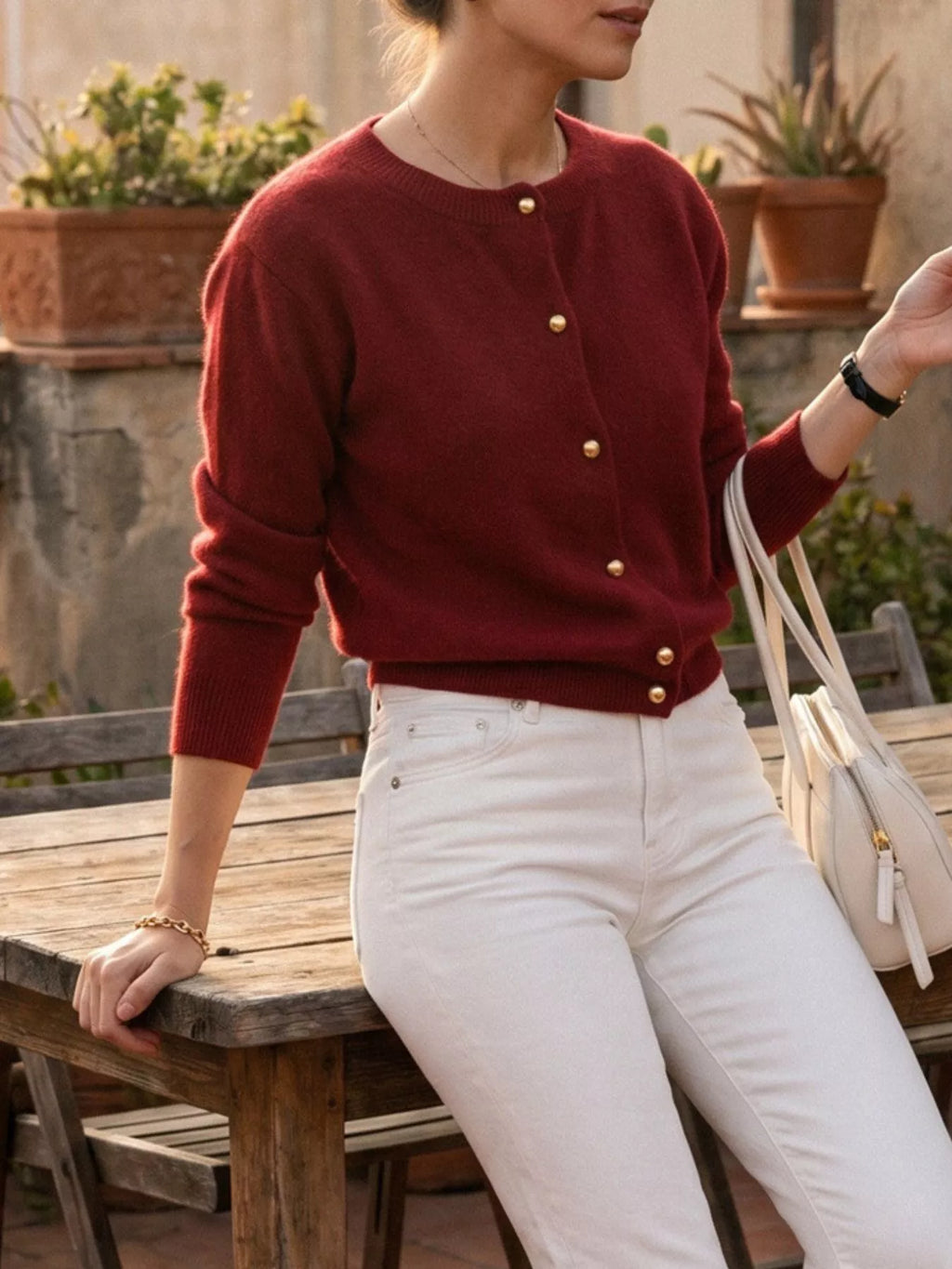 Classic Button-Down Knit Cardigan