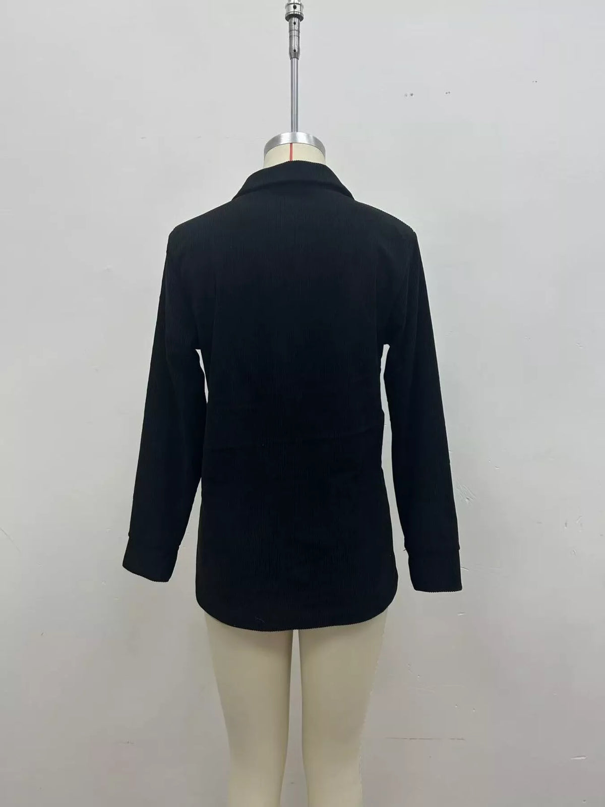 Full Size Button Detail Long Sleeve Top Plus Size
