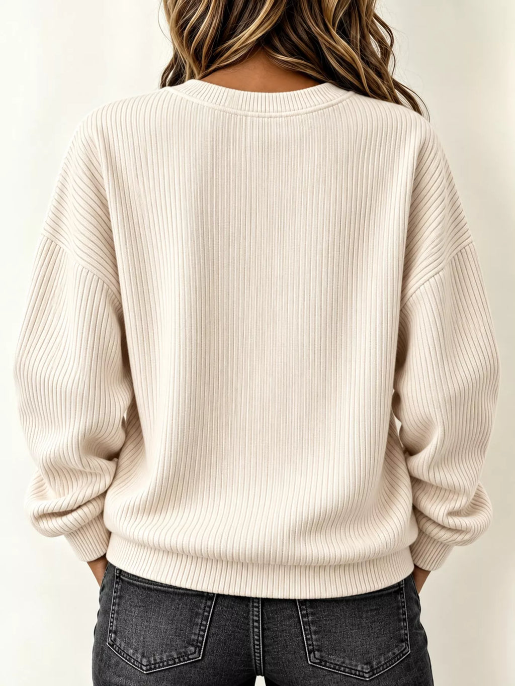 Full Size Quarter-Zip Dropped Shoulder Sweatshirt Plus Size