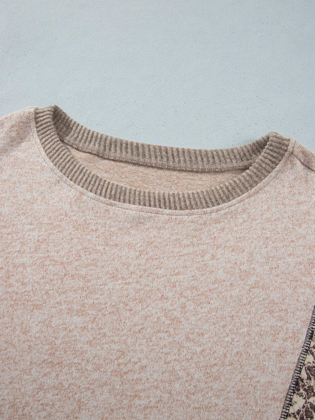Floral Print Round Neck Long Sleeve Shift Top