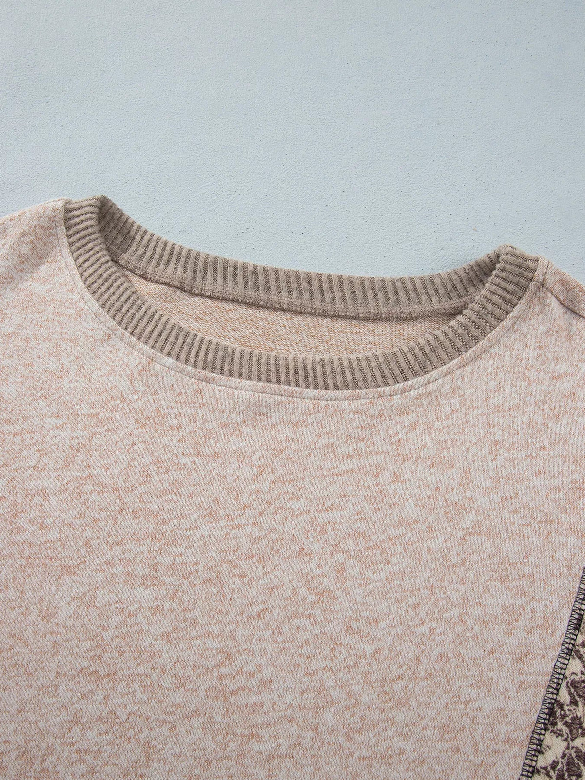 Floral Print Round Neck Long Sleeve Shift Top