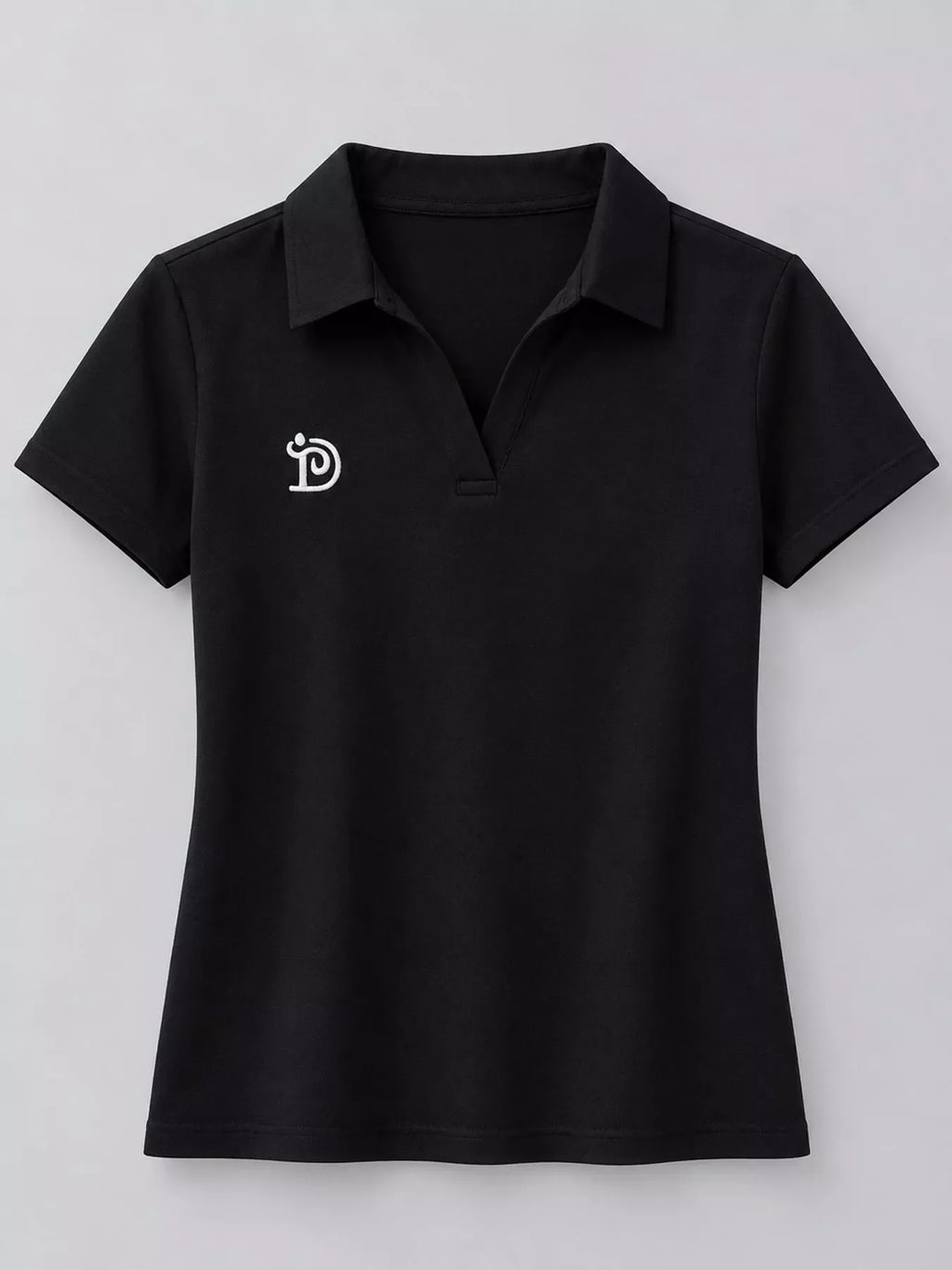 Plus Size Collared Neck Short-Sleeve Polo