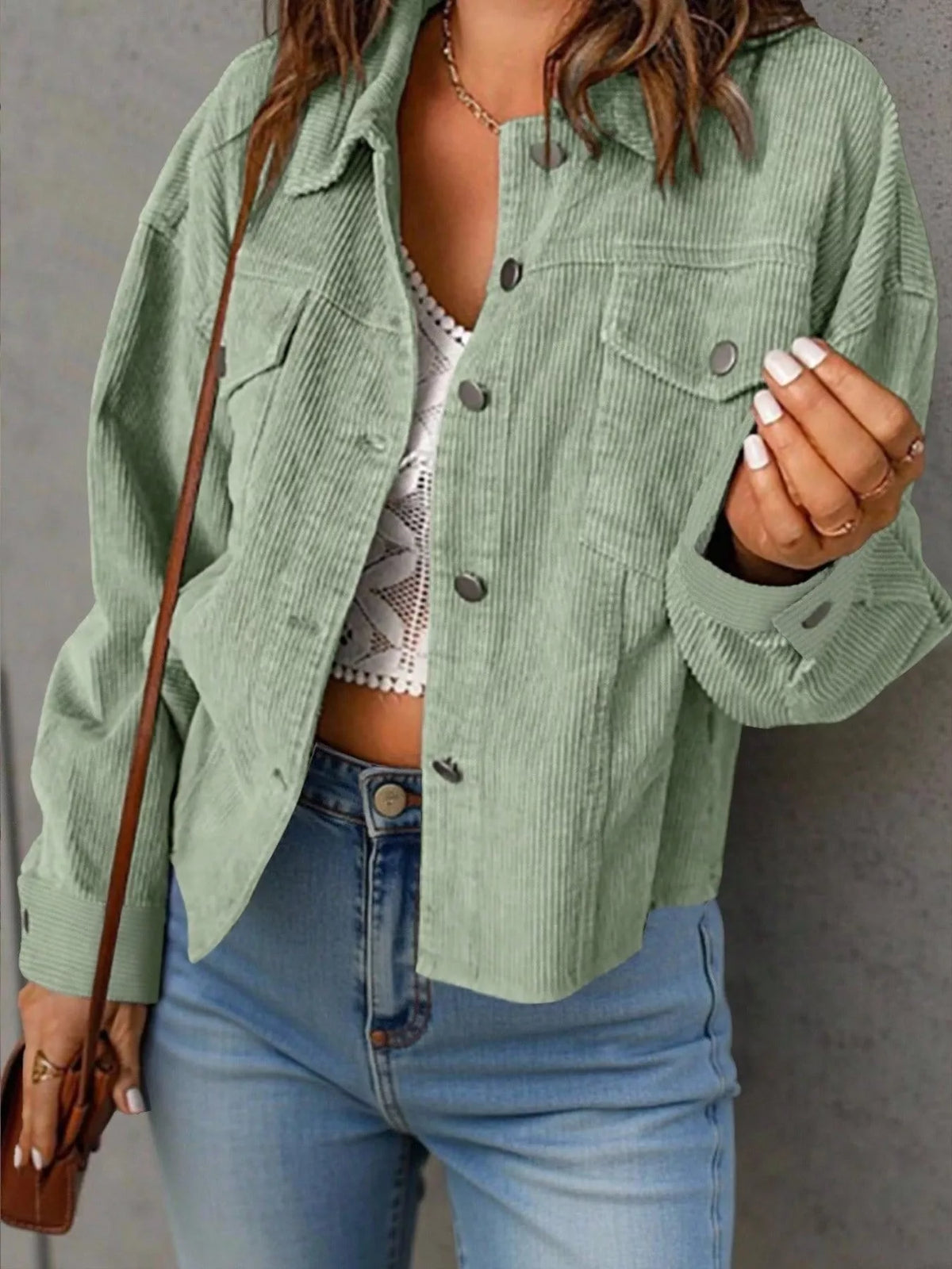 Corduroy Button-Down Shacket
