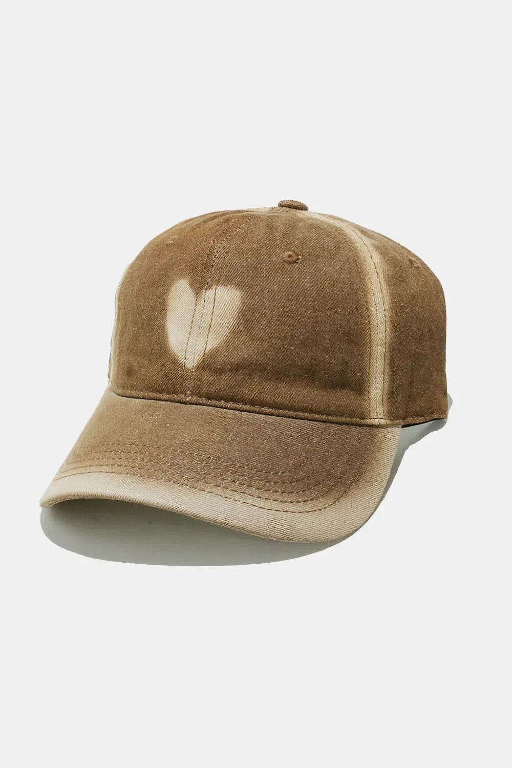 Heart Detail Cotton Distressed Baseball Cap
