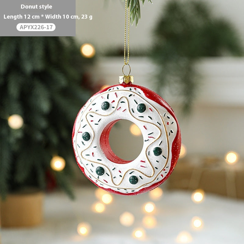 Christmas Tree Decorations Painted Plastic Christmas Pendant
