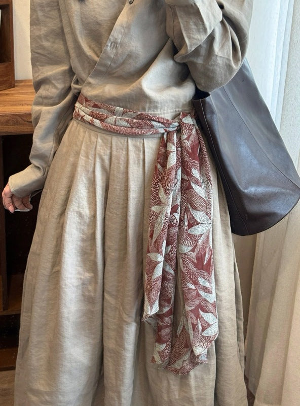 Spring Lightweight High-end Narrow Long Silk Scarf
