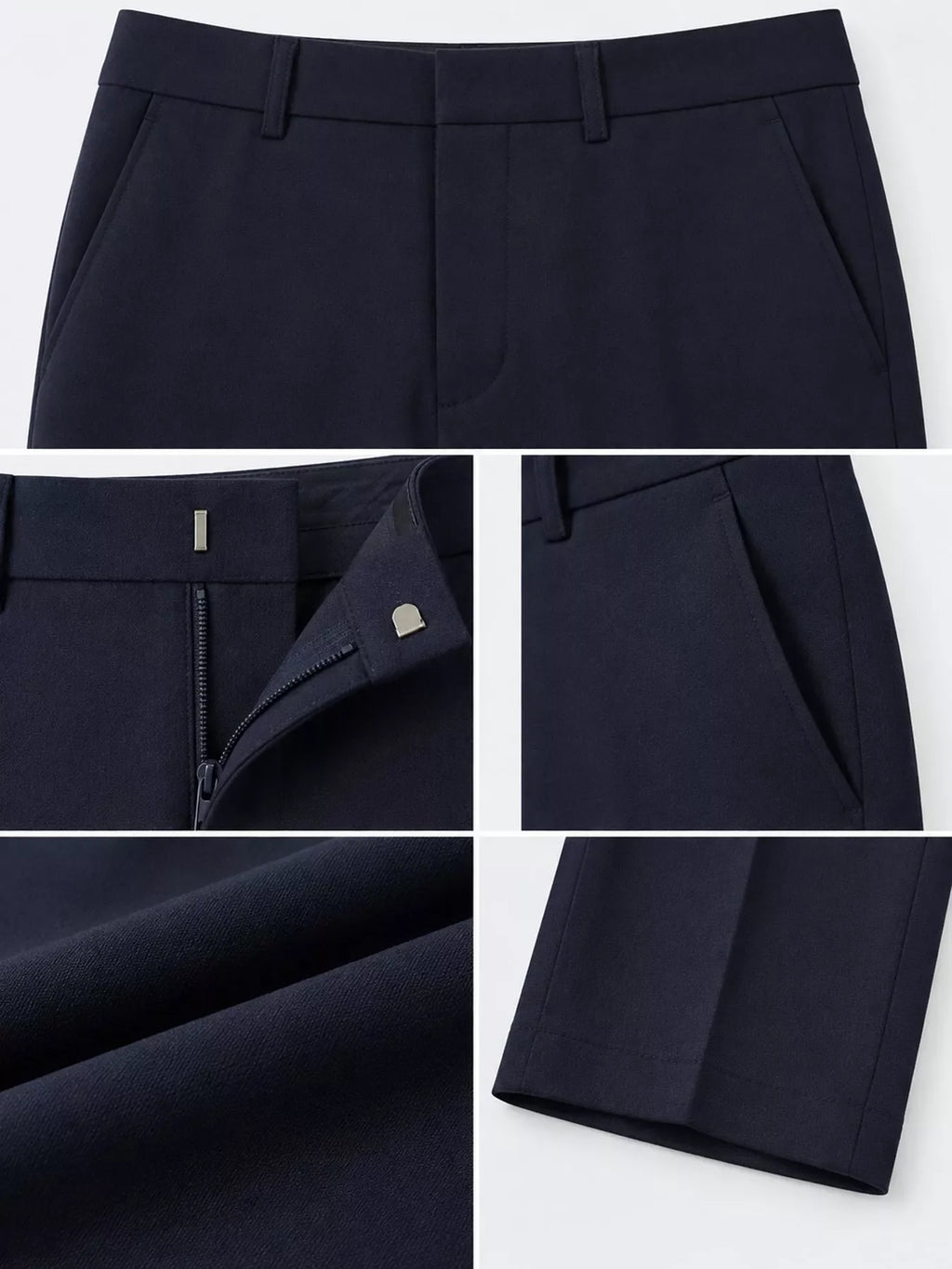 High-Waisted Straight Slim-Fit Pants