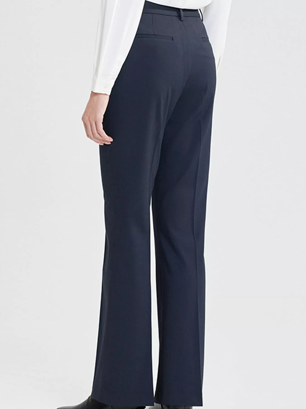 High-Waisted Slim-Fit Dress Pants