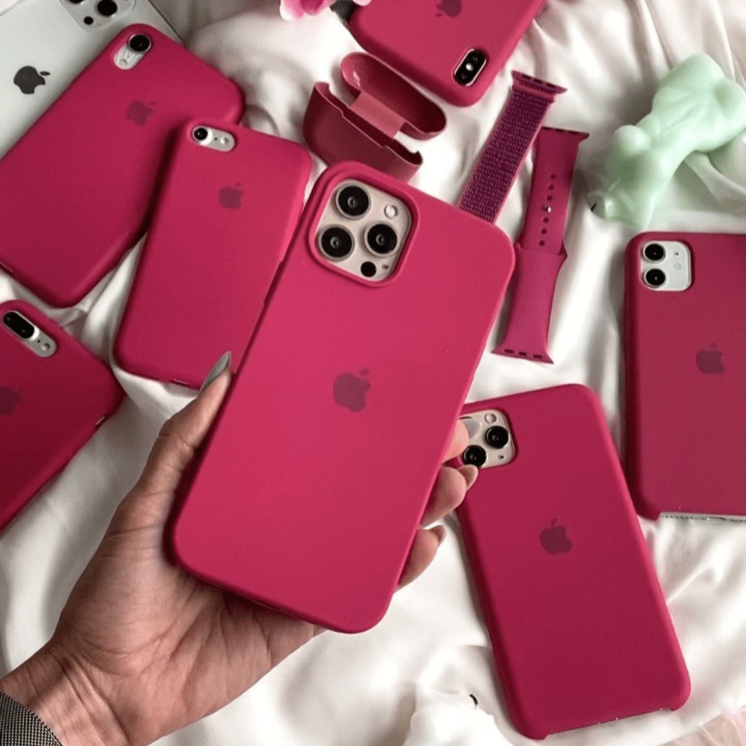 iPhone Silicone Case (Rose Red)